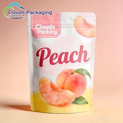 Bolsas de embalaje para aperitivos, cremallera de plástico a prueba de agua, bolsa de pie, bolsa de fruta seca personalizada con Ziplock