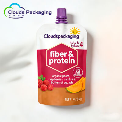 Custom Stand up Juice Pouch Bag for Fruit Delish Juice Storage Leak-proof Squeeze Liquid Plastic Bags with Spout