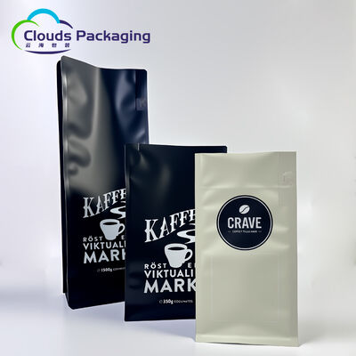 Harga bagus Kantong Kafe Latte Bottom Lapisan Daur Ulang Berdiri Disesuaikan Dengan Katup on line