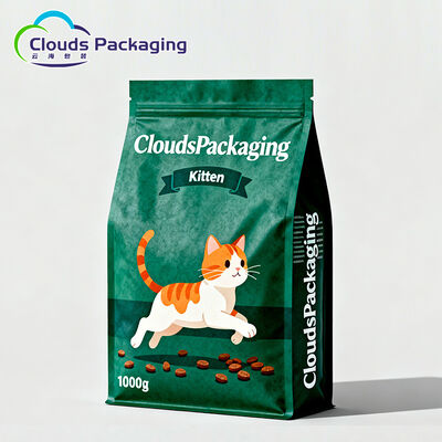 Guter Preis Pet Food Quadratische Unterseite Gusset Verpackungstüte Custom Logo Druck Online