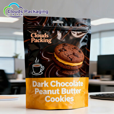 お買い得 ハンドル穴が付いているプラ​​スチック チョコレート包装ジップロック スタンド アップ バッグ オンライン