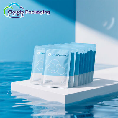 Buen precio Bolsita de muestra cosmética de papel de aluminio, impresión de plástico, sello de 3 lados, cuidado de la piel, mascarilla Facial, embalaje, bolsas de láminas de belleza en línea