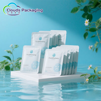 Good price Facial Mask Packaging 3 Side Seal Flat Pouch With Zipper Custom Logo online