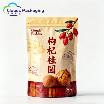 Giá tốt Các túi đứng cao bằng nhựa Ziplock được niêm phong để đóng gói trái cây khô trực tuyến