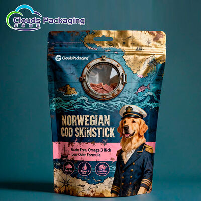 Prezzo buono Sacchetti stand-up per imballaggio di alimenti per animali domestici secchi in plastica con finestra e stampa personalizzata in linea