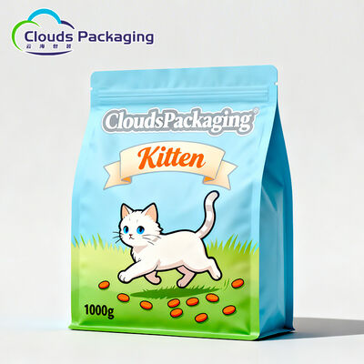 Good price Square Bottom Cat Pet Food Bags Stand Up Customized Leak Proof online