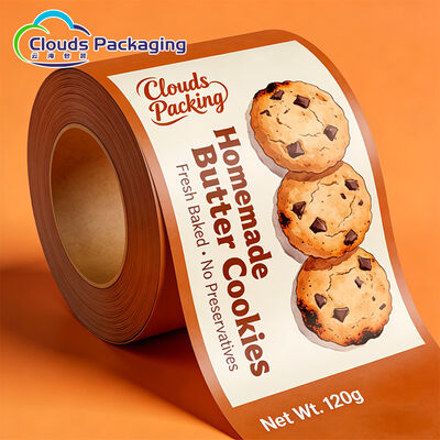 Bon prix Film en rouleau pour emballage de collations de biscuits au chocolat personnalisé pour sachet à soudure trois côtés en ligne