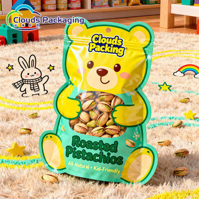 Prezzo buono Sacchetti per alimenti secchi con frutta secca a forma speciale con cerniera a forma di animali dei cartoni animati in linea