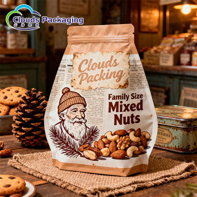 Good price Custom Printing Plastic Special Shape Bags For Mixed Nuts Crisps Dried Food online