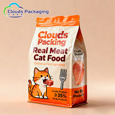 Bom preço Saco de Embalagem para Ração de Gato com Fundo Chato e Base Estável, Impressão Personalizada on-line