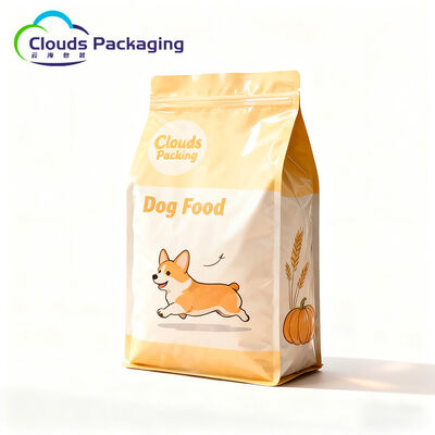 Harga bagus Kantong Kemasan Makanan Anjing Bawah Persegi Plastik Tahan Air Cetak Kustom on line