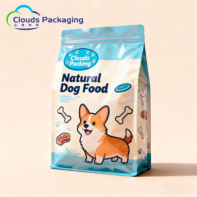 Harga bagus Square Bottom Zipper Dog Pet Food Bags Custom Logo Mylar Bisa Dibalikkan on line
