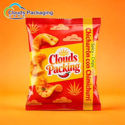 Harga bagus Chips Plastik Kemasan Renyah Kantong Segel Belakang Percetakan Khusus Kelas Makanan on line