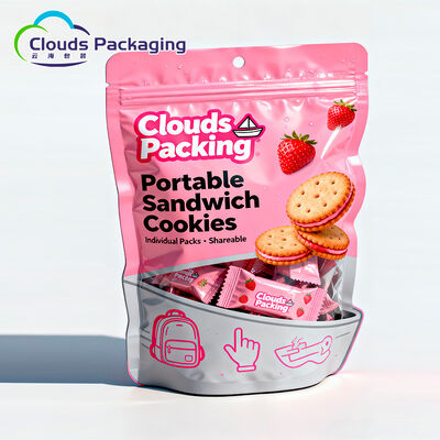 Buen precio Bolsas Doypack con cierre y soporte para galletas y snacks de plástico, pequeñas en línea