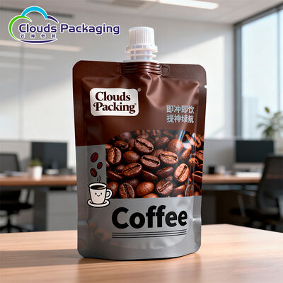 Good price Custom Printing Spouted Plastic Stand Pouch Instant Coffee Lquid Drinks Packaging online
