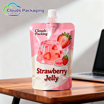 Good price Custom Fruit Jelly Spouted Pouches Plastic Stand Packaging Bag with Nozzle online