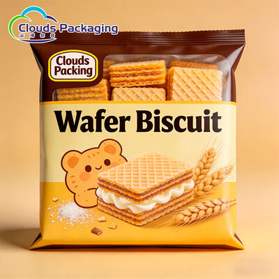 Harga bagus Tas Segel Belakang Food Grade Dengan Jendela Bening Tas Kemasan Khusus Untuk Biskuit on line