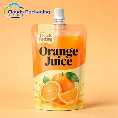 Bom preço O logotipo feito sob encomenda impresso com o bico do produto comestível do malote do suco de fruto levanta-se o malote on-line