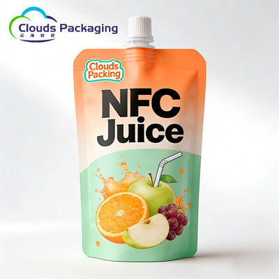 Bom preço Bolsa de pé de plástico personalizada com saco de embalagem de suco de frutas para bebidas de bico on-line