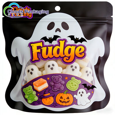 Goede prijs Aangepaste Food Grade Stand Up Pouch met speciaal gevormde ritszak voor Fudge Snack online