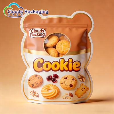 Buen precio La categoría alimenticia formada especial modificada para requisitos particulares del bolso de la cremallera se levanta la bolsa para la galleta de la galleta en línea