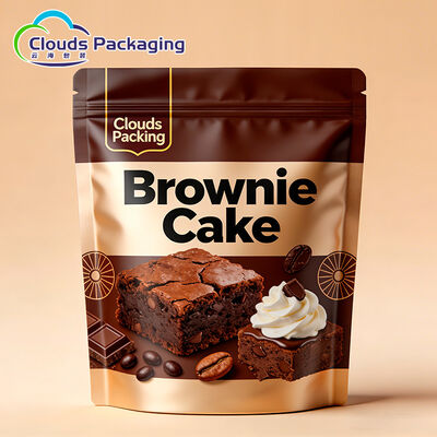 Goede prijs Op maat gemaakte opstaande zak Food Grade plastic verpakkingstas met ritssluiting voor chocoladebrowniecake online