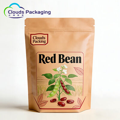 Harga bagus Kantong Stand Up Bawah Bulat Khusus Dengan Ritsleting Untuk Kemasan Kacang Jujube on line