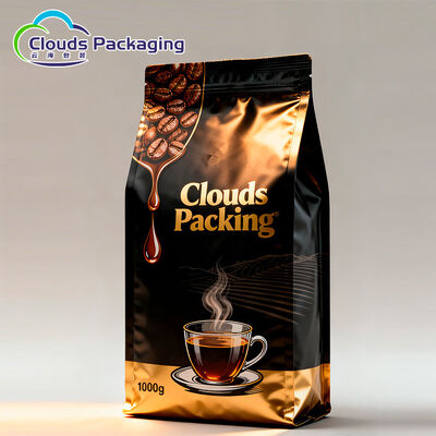 Giá tốt Kích thước tùy chỉnh Túi bao bì hạt cà phê có dây kéo cấp thực phẩm và túi đứng có van trực tuyến