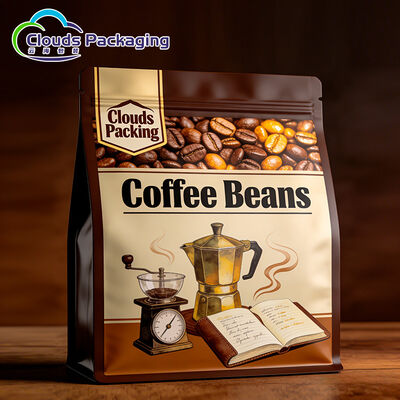 Goede prijs 150g 500g 1kg op maat gemaakte koffiezakken die Food Grade Stand Up Pouch met ritssluiting en klep verpakken online