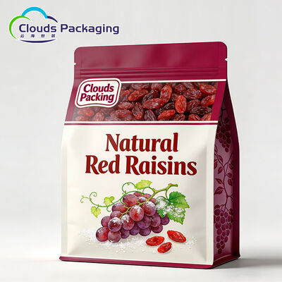 Bom preço O produto comestível personalizado dos sacos de plástico inferiores quadrados levanta-se o malote para o armazenamento dos frutos secos on-line