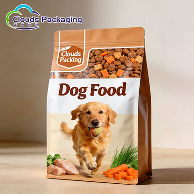 お買い得 注文の犬の食糧のプラスチック包装袋のジッパーの閉鎖が付いている食品等級の平底の袋 オンライン