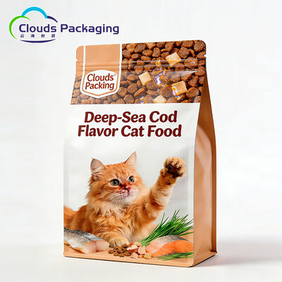 Buen precio La categoría alimenticia de encargo de la capacidad grande del bolso de la comida para gatos se levanta la bolsa con la cremallera en línea