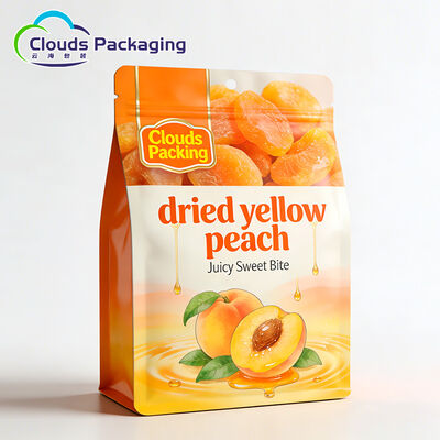 Prezzo buono Borse da imballaggio stampate personalizzate Stand Up Pouch con fondo piatto per frutta secca in linea