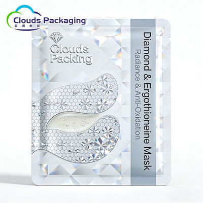 Bon prix Emballage durable à 3 côtés scellés pour masque facial, pochette en matériau VMPET avec fermeture sécurisée en ligne