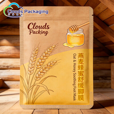 Bon prix Sac fait sur commande de joint de trois côtés avec le sac d'emballage supérieur de tirette pour le cosmétique de masque facial en ligne