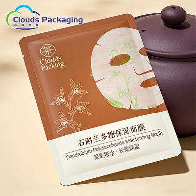 Bon prix Sac de masque de beauté de haute qualité, pochette personnalisée à trois joints latéraux pour masque Facial, sac d'emballage cosmétique en ligne