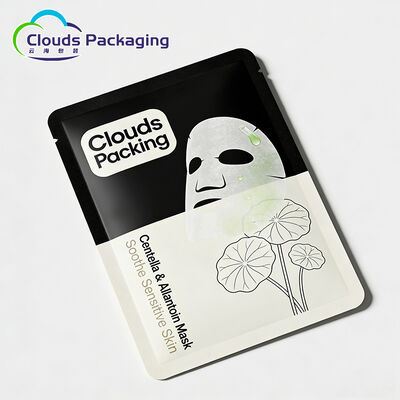 Bon prix Le logo fait sur commande a imprimé la poche déchirable d'emballage de masque facial de sac de joint de trois côtés en ligne