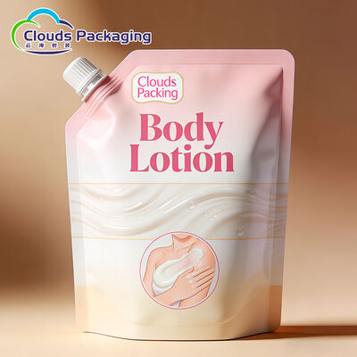 Buen precio Bolsas de embalaje de plástico personalizadas para el cuidado de la piel, loción cosmética, loción, gel de ducha, champú, fábrica en línea