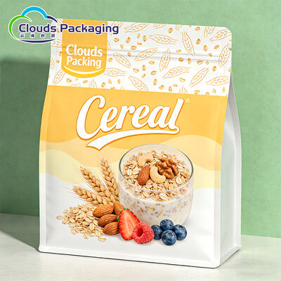 Good price Custom Printing Food Grade Material Packaging Flat Pouch Cereal Flour Soybeans Packaging Bag online