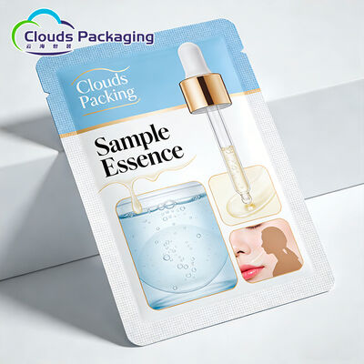 Bon prix Sac d'échantillon de cosmétiques imprimé personnalisé, sac en aluminium thermoscellé, sac d'emballage en plastique à trois côtés en ligne