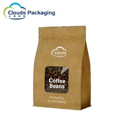 Καλή τιμή Heat Seal Packaging Bags Stand up Pouch Βιοαποικοδομήσιμες χάρτινες τσάντες συσκευασίας Kraft για κόκκους καφέ σε απευθείας σύνδεση