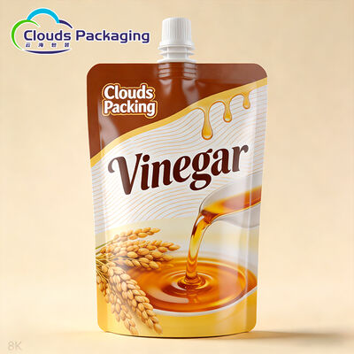 Good price Anti-Corrosion Custom Printing Liquid Packing Bags Plastic Stand up Spout Pouch Bag for Vinegar online