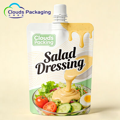 Prezzo buono Buste con beccuccio personalizzate per condimenti per insalata Borsa in Mylar Confezione di liquidi Borsa in plastica per liquidi in linea