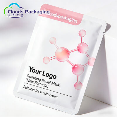 Harga bagus Kantong Plastik Cetak Khusus Kemasan Masker Wajah Foil Laminasi Kantong Kemasan Plastik Segel Tiga Sisi untuk Perawatan Kulit Kosmetik on line