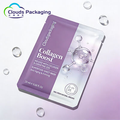 Buen precio Bolsa de embalaje de mascarilla personalizada, embalaje de cosméticos, papel de aluminio facial, embalaje y bolsas de PE, bolsas de vacío para mascarilla en línea