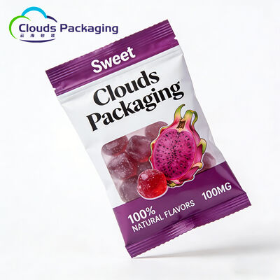 Bon prix Petits sacs d'emballage biodégradables en PE scellés à l'arrière, sacs d'emballage thermoscellés pour bonbons individuels en ligne