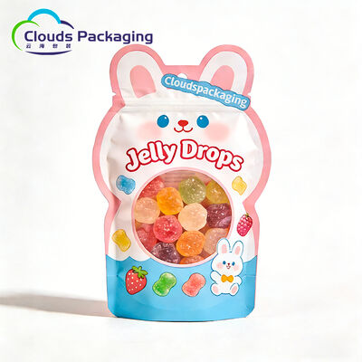Guter Preis Speziell geformte, lebensmittelechte Beutel, geruchsdichte Mylar-Beutel, Lebensmittelverpackungsbeutel mit wiederverschließbarer Folie für die Verpackung von Gummibärchen und essbaren Süßigkeiten online